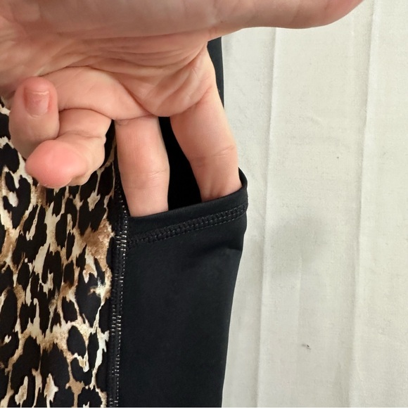 Ideology Womens Colorblock Leopard Animal Print Activewear Workout Leggings Med - Picture 6 of 6